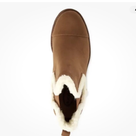 Scoop NYC Women’s Faux Suede Sherpa Lined Wedge Boots Shoes Size 8 NEW - Picture 4 of 5